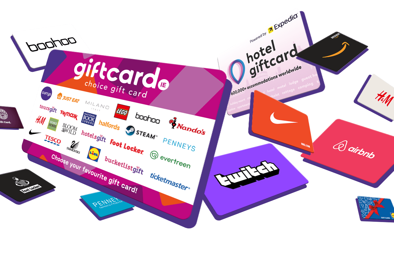 Find the biggest range of gift cards at giftcard.ie